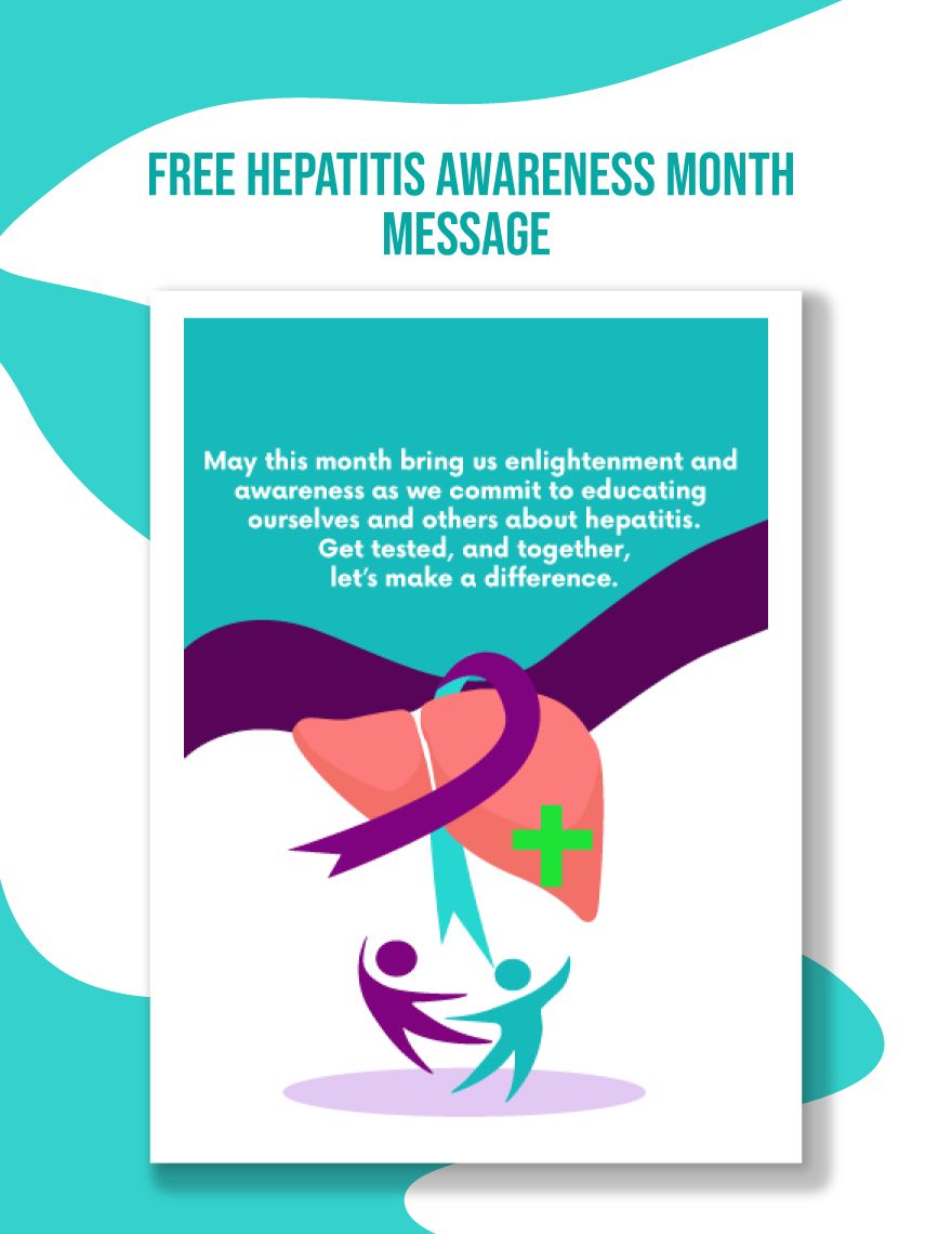 Free Hepatitis Awareness Month Message  in Word, Google Docs, Illustrator, PSD, EPS, SVG, JPG, PNG