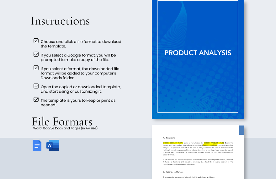 Product Analysis Template