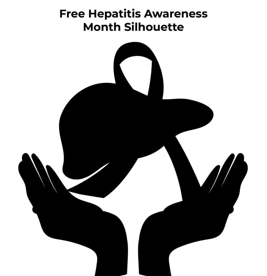 Free Hepatitis Awareness Month Silhouette in Illustrator, EPS, SVG, JPG, PNG