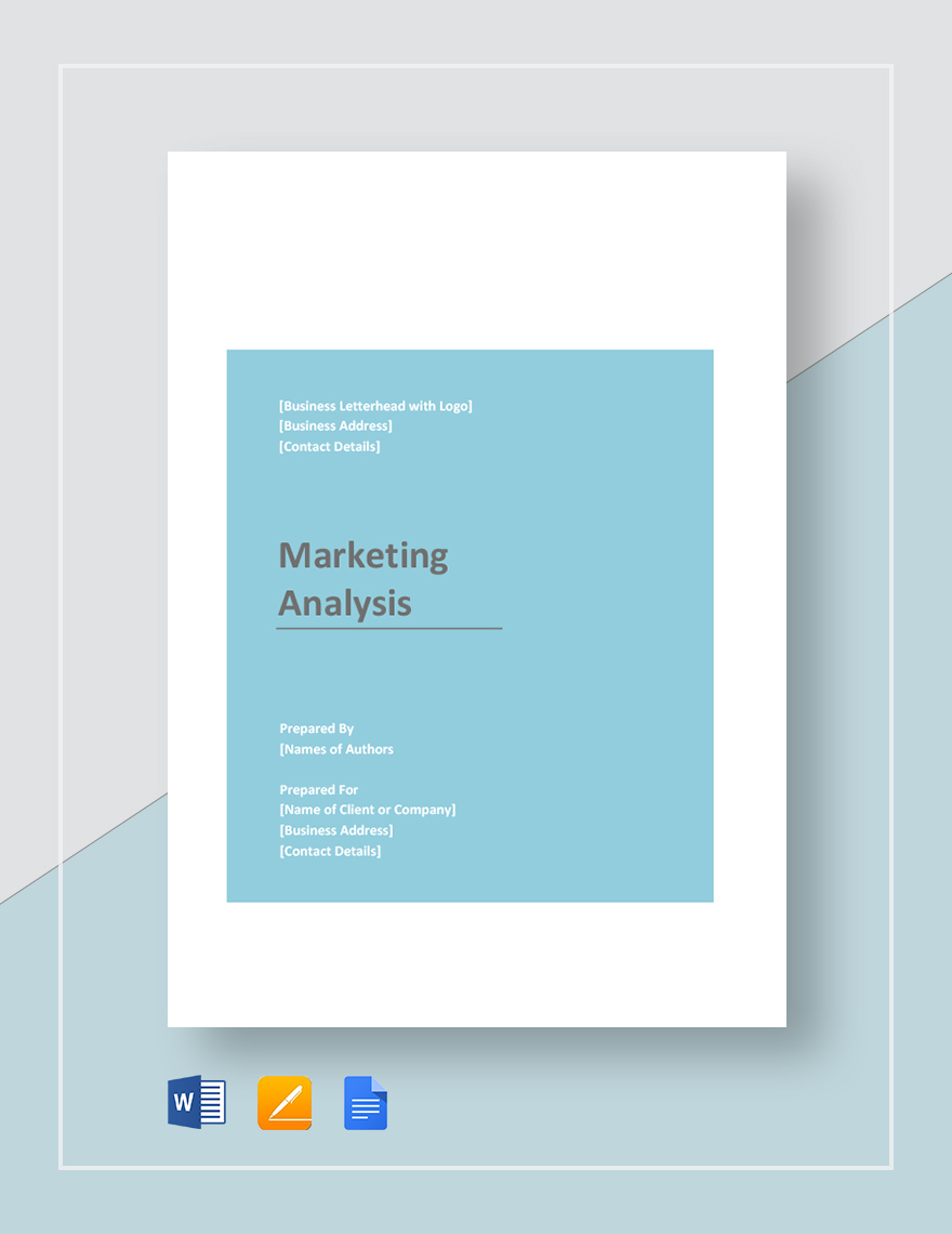 Marketing Analysis Template Google Docs Word Apple Pages Template net