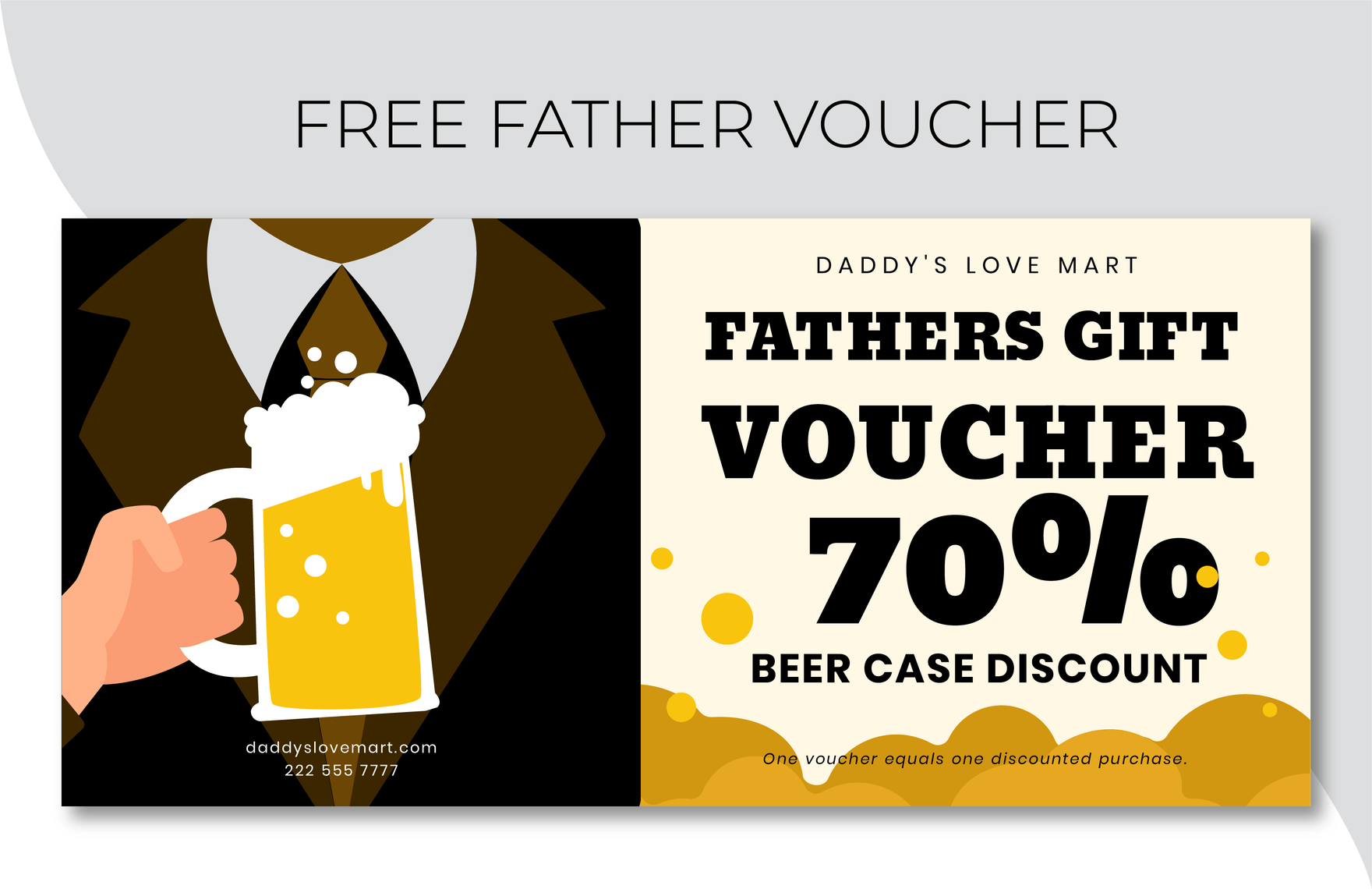 Free Father Voucher in Word, Google Docs, Illustrator, PSD