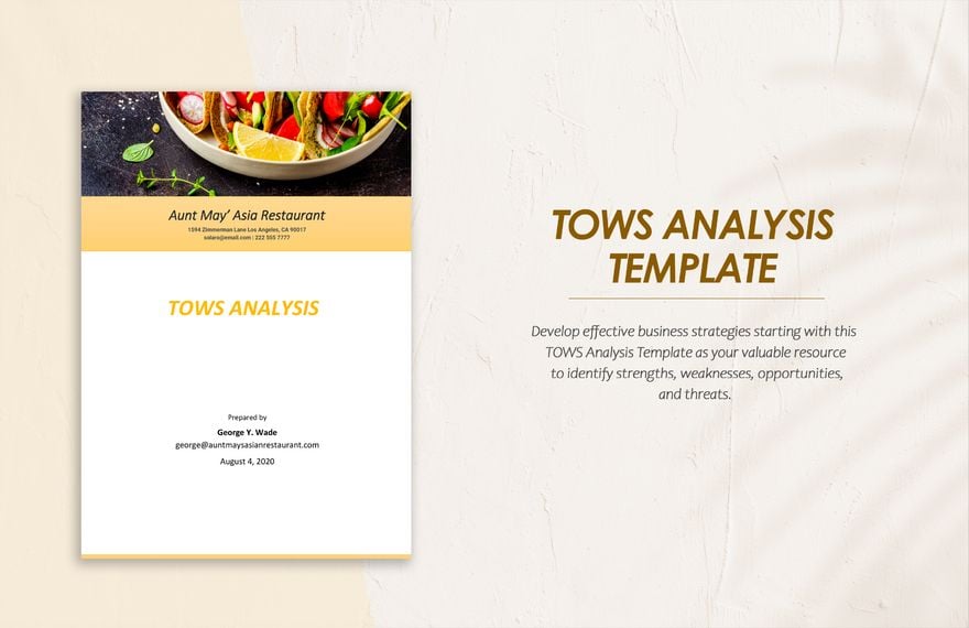 Free TOWS Analysis Template in Word, Google Docs, Apple Pages