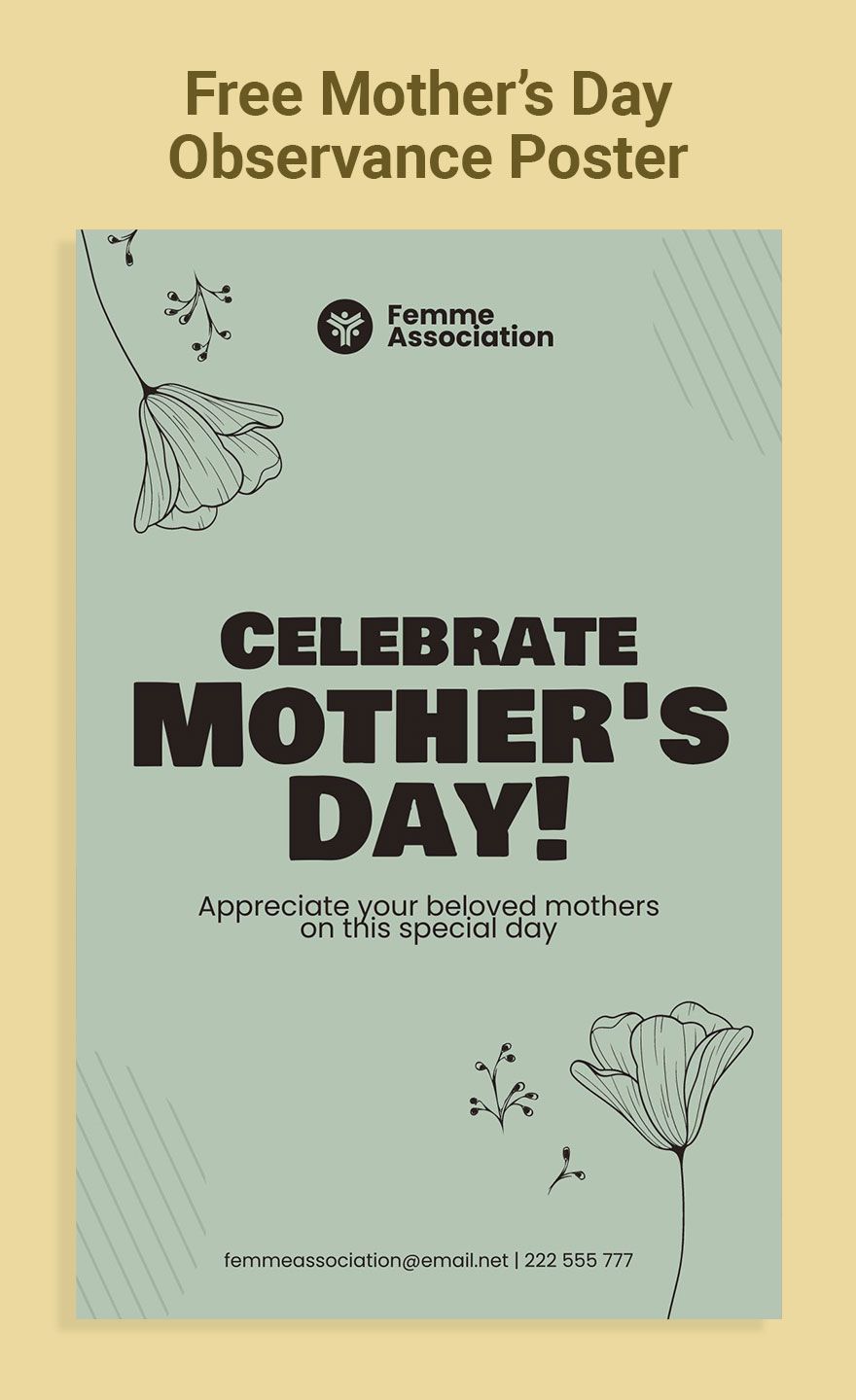 Mother's Day Observance Poster in Word, Google Docs, Illustrator, PSD, EPS, SVG, JPG, PNG