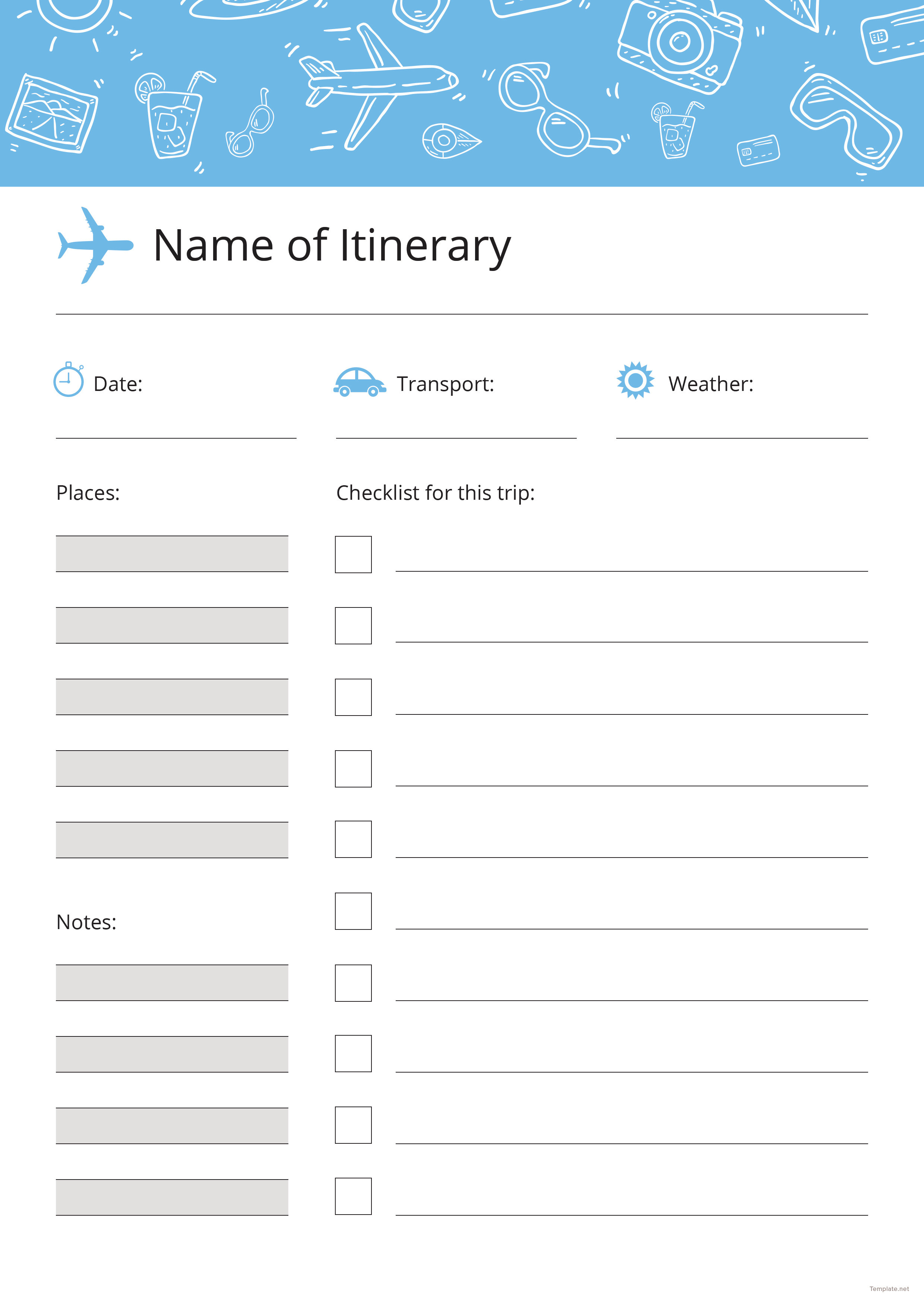 Downloadable Printable Travel Journal Template - Printable Templates