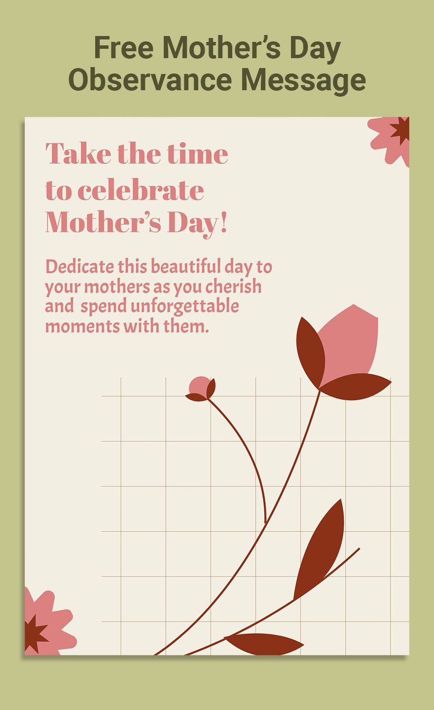 Mother's Day Observance Message