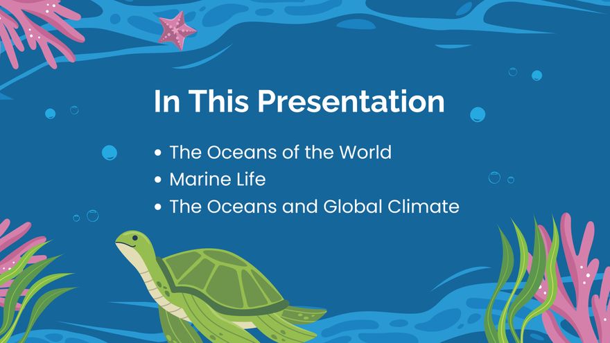 The Earth's Oceans Presentation