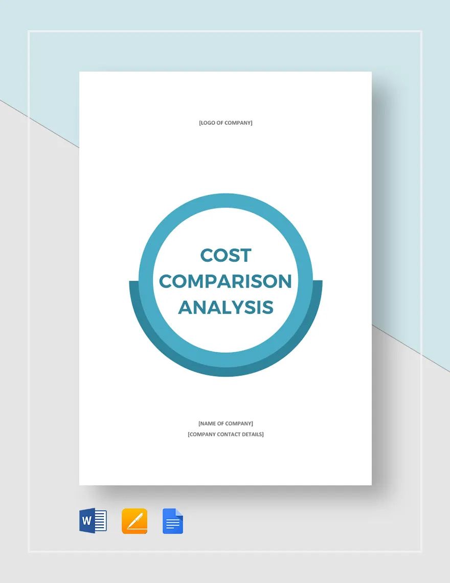 Cost Comparison Analysis Template in Word, Google Docs, Apple Pages