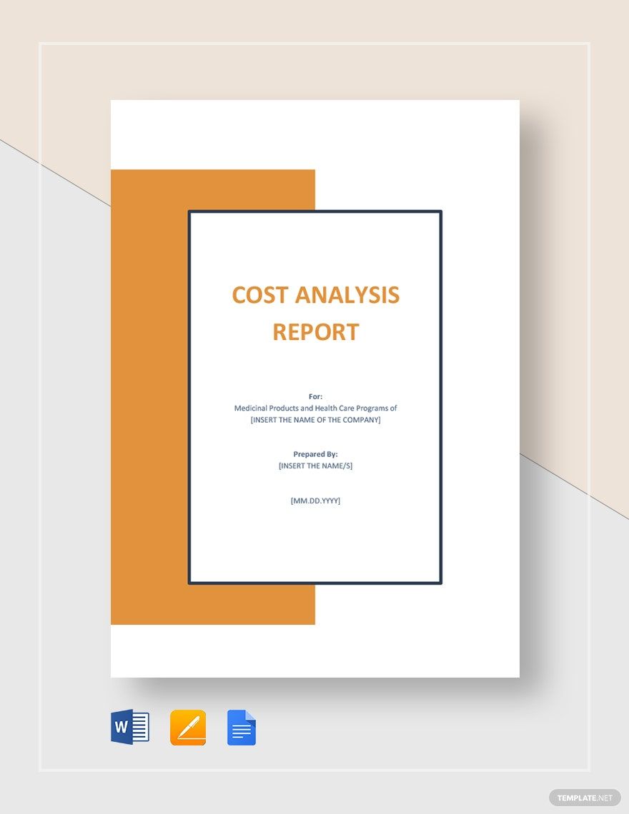 Cost Analysis Report Template