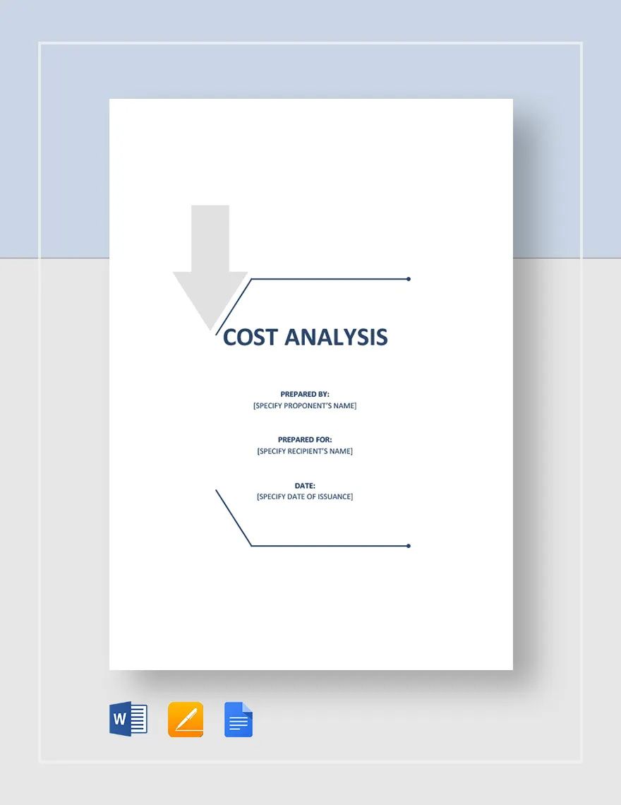 Sample Cost Analysis Template