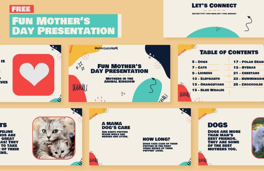 Fun Mother's Day Presentation in PDF, PowerPoint, Google Slides