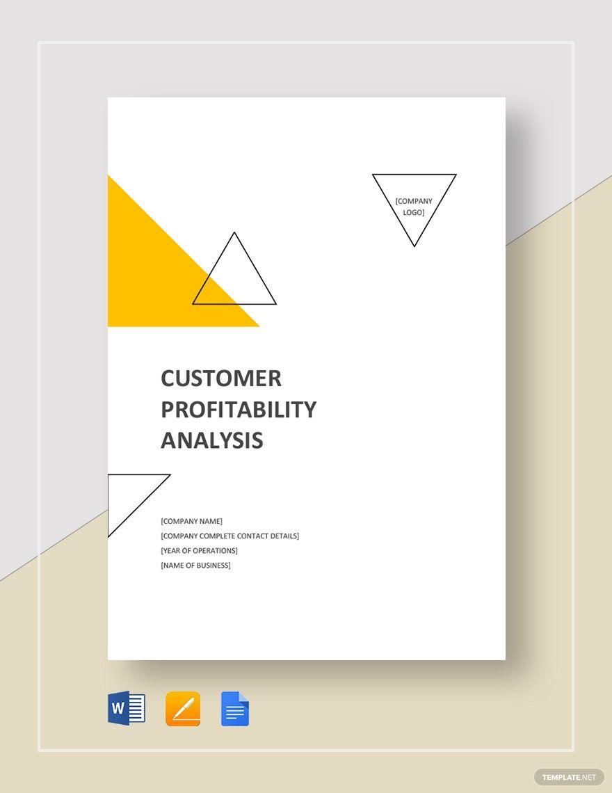Customer Profitability Analysis Template