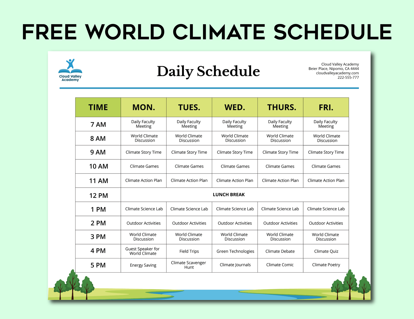 world-climate-schedule