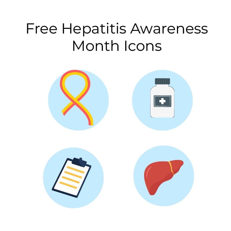 Free Hepatitis Awareness Month Icons in Illustrator, PSD, EPS, SVG, JPG, PNG