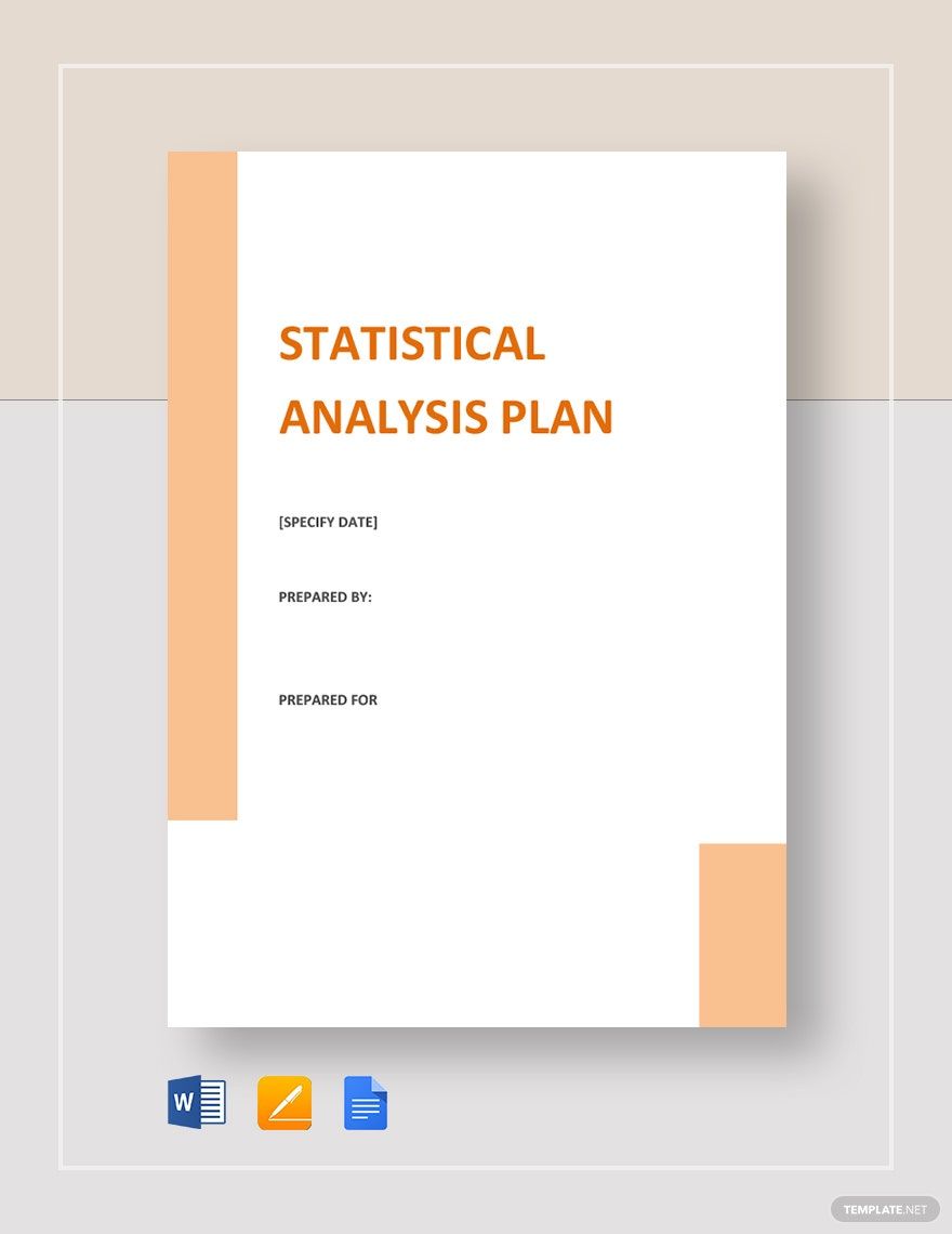 Statistical Analysis Plan Template in Word, Google Docs