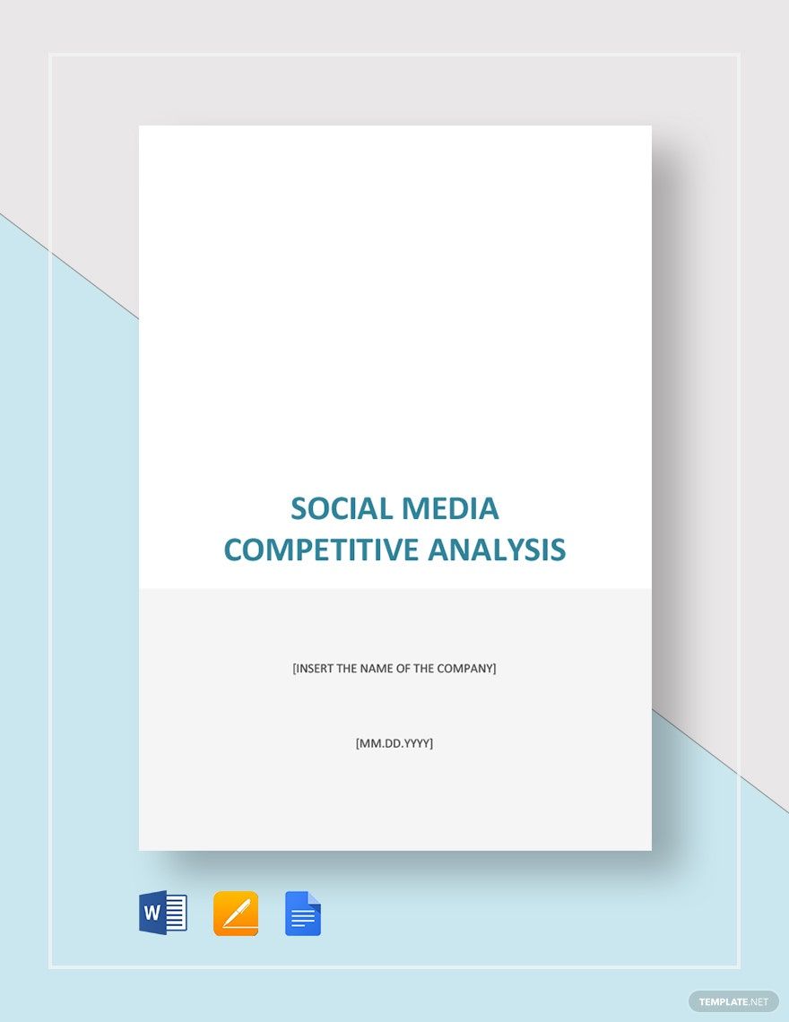 Social Media Competitive Analysis Template