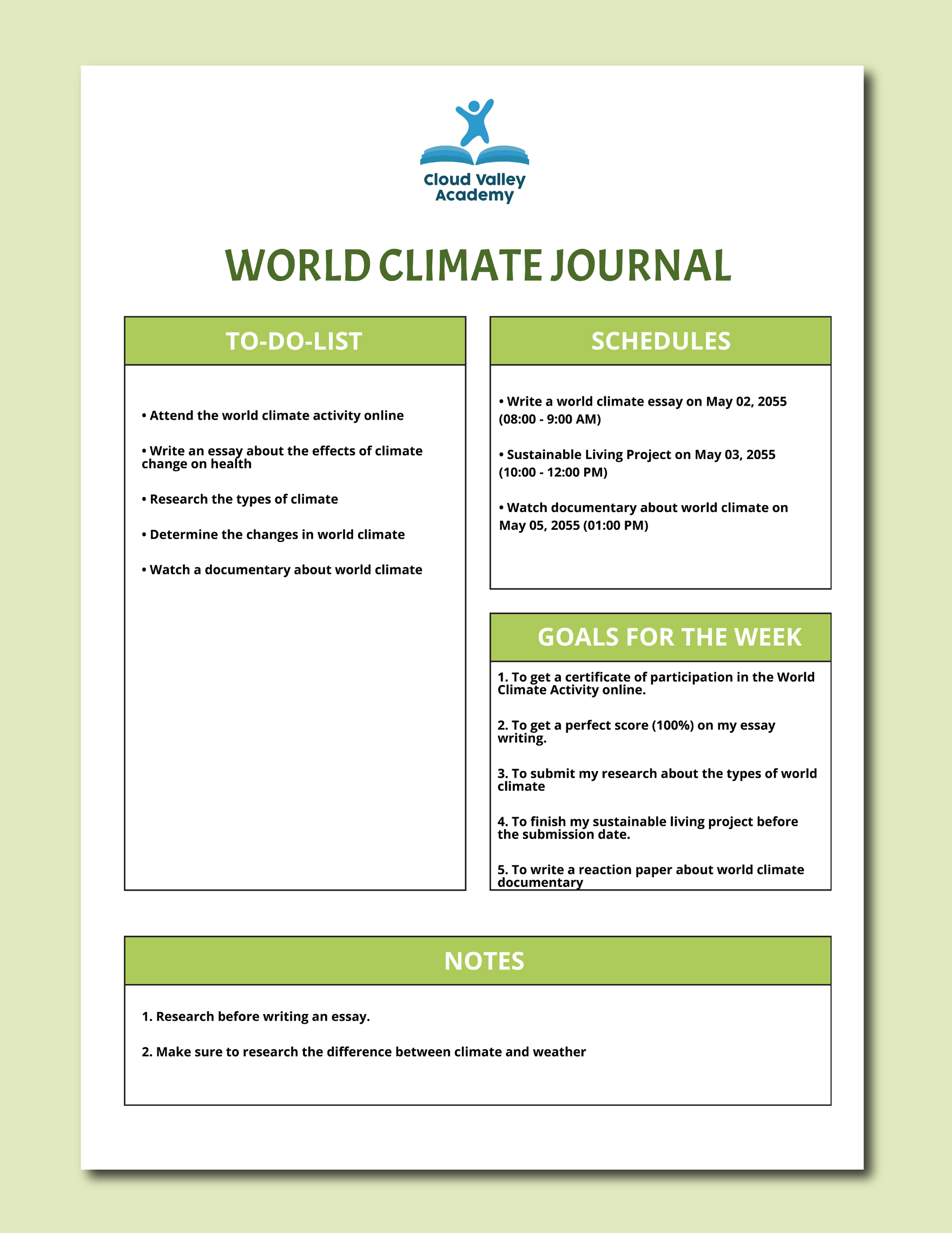 World Climate Journal