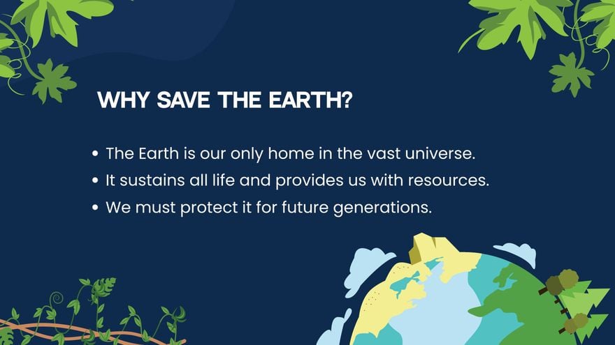 Saving the Earth Presentation