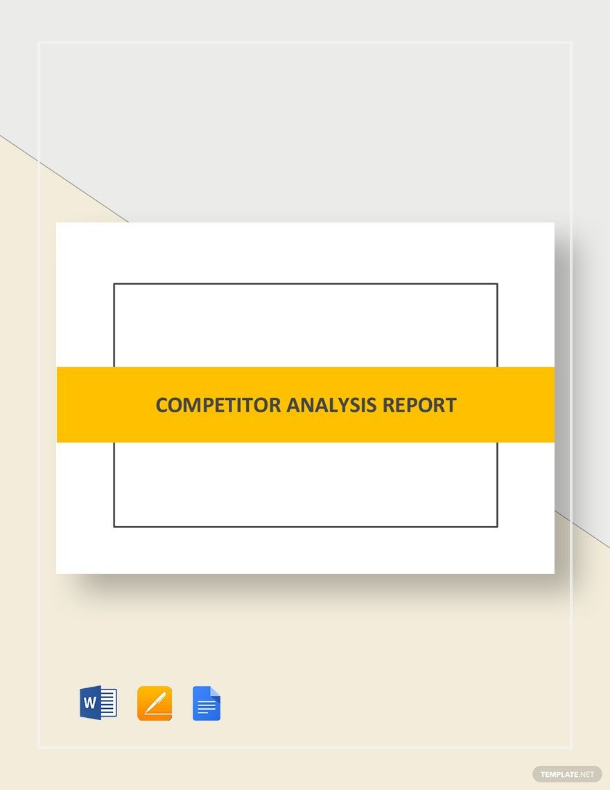 Competitor Analysis Report Template