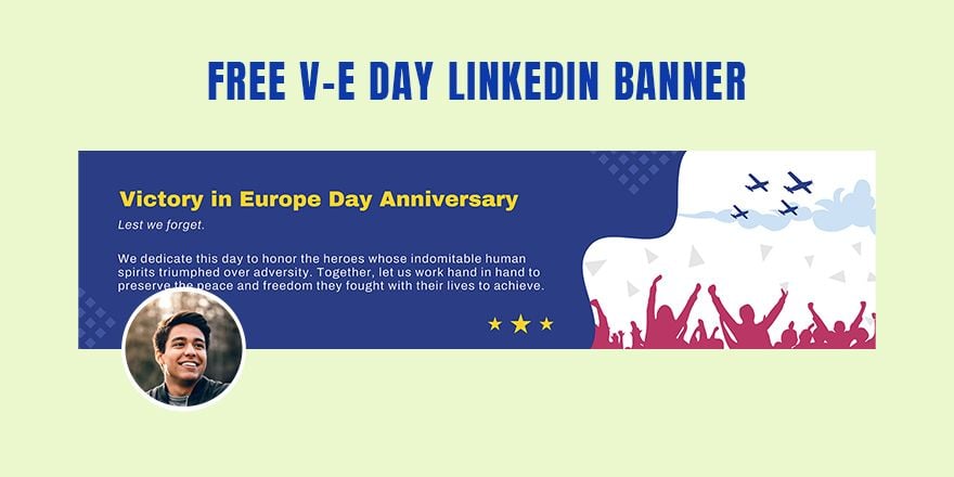 V-E Day Linkedin Banner