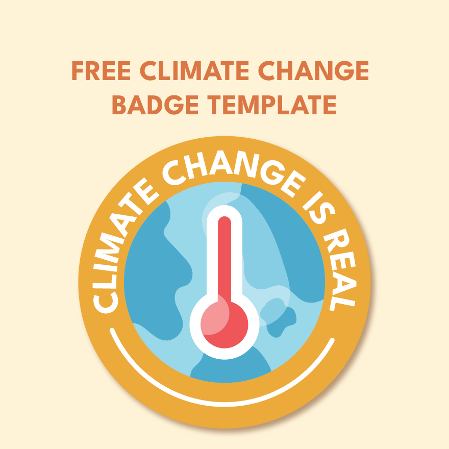 Climate Change Badge Template