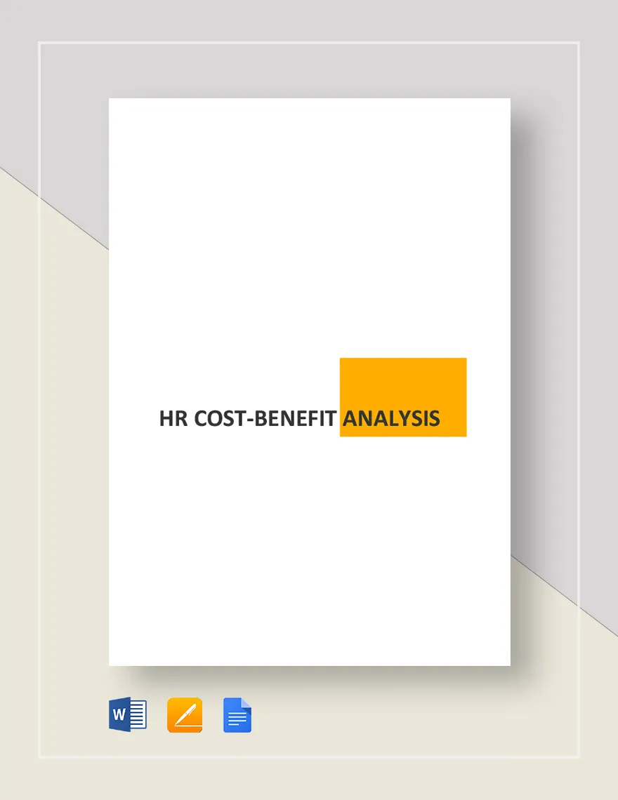 Simple HR Cost Benefit Analysis Template