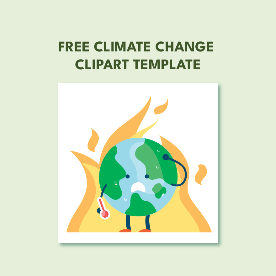 Climate Change Clipart Template