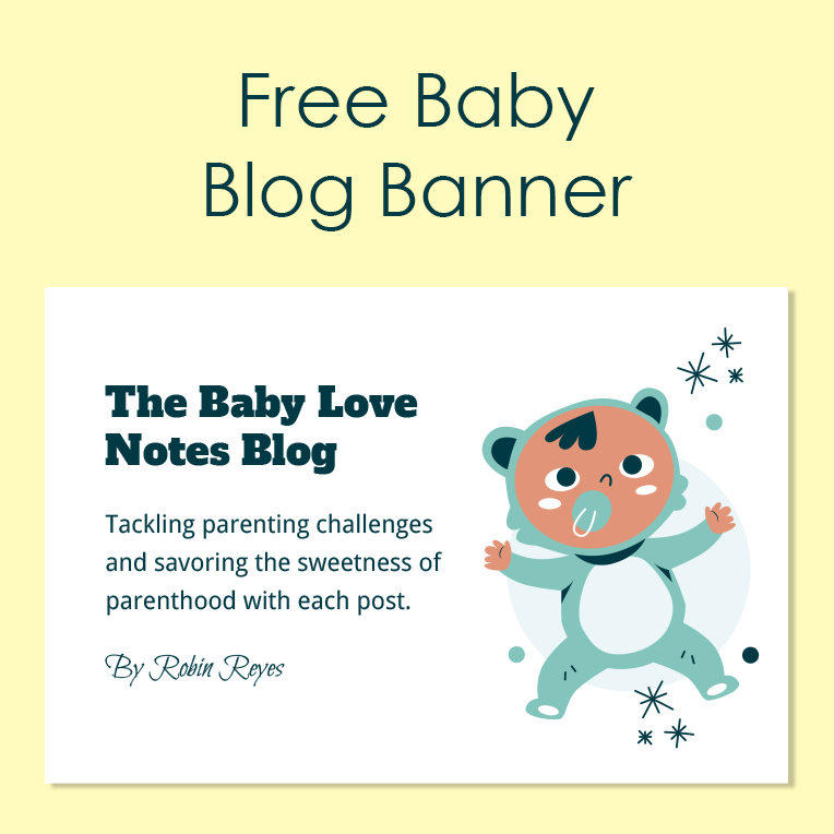 Free Baby Blog Banner in Illustrator, PSD, EPS, SVG, JPG, PNG