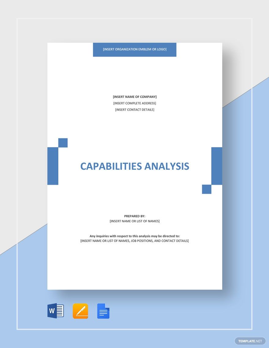Capabilities Analysis Template