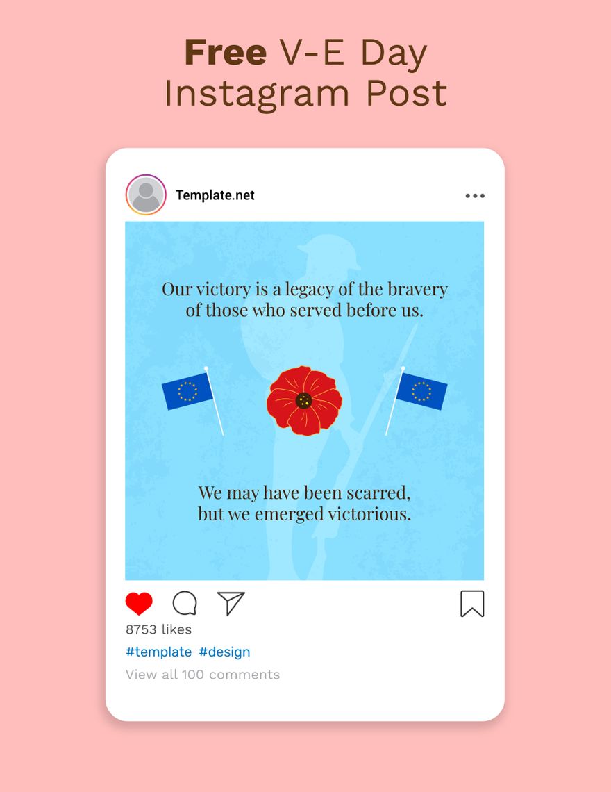 V-E Day Instagram Post