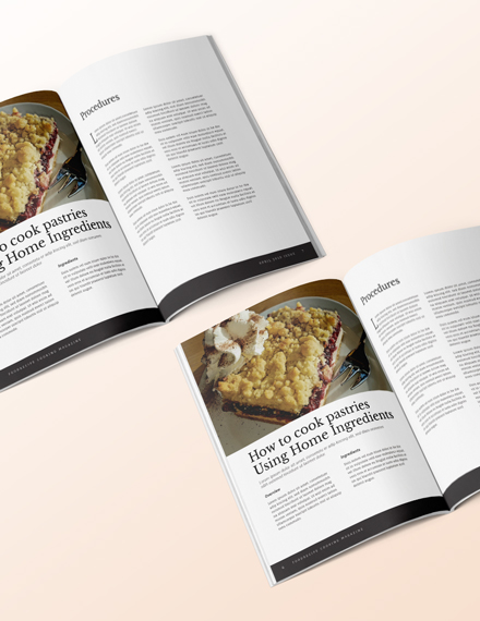 Free Cooking Magazine Template 