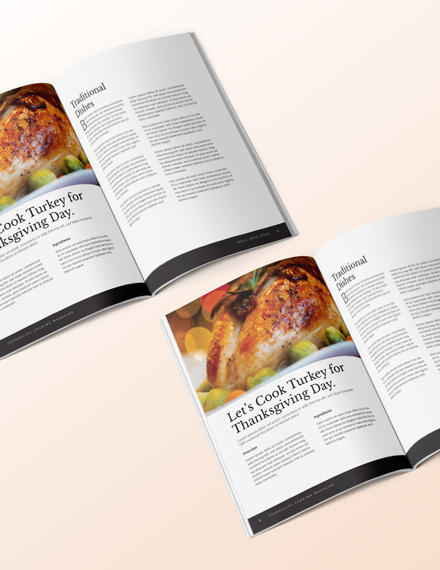 Free Cooking Magazine Template 
