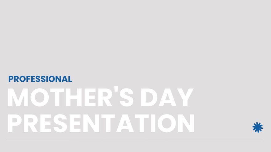 Professional Mother's Day Presentation