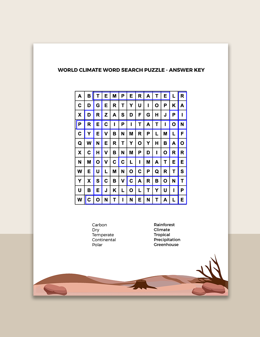 Free World Climate Puzzle Template to Edit Online