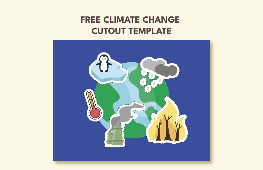 Climate Change Cutout Template
