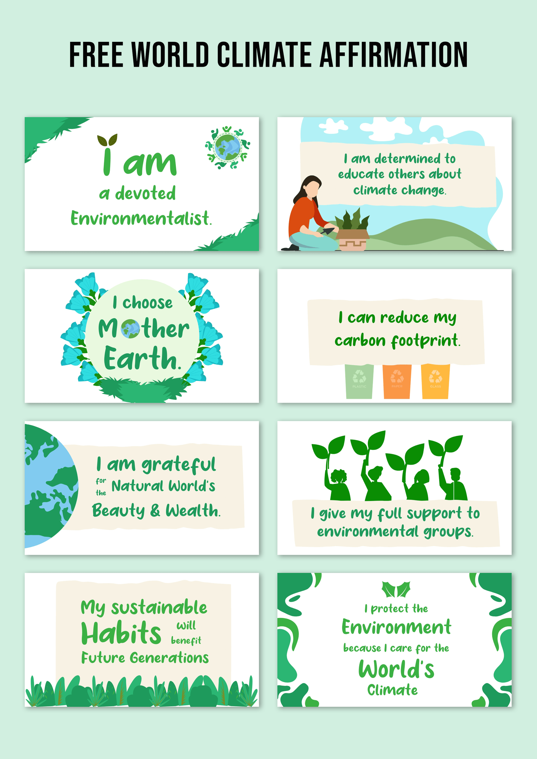 World Climate Affirmation Card 