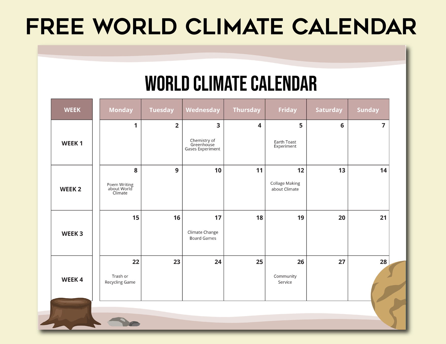 World Climate Calendar