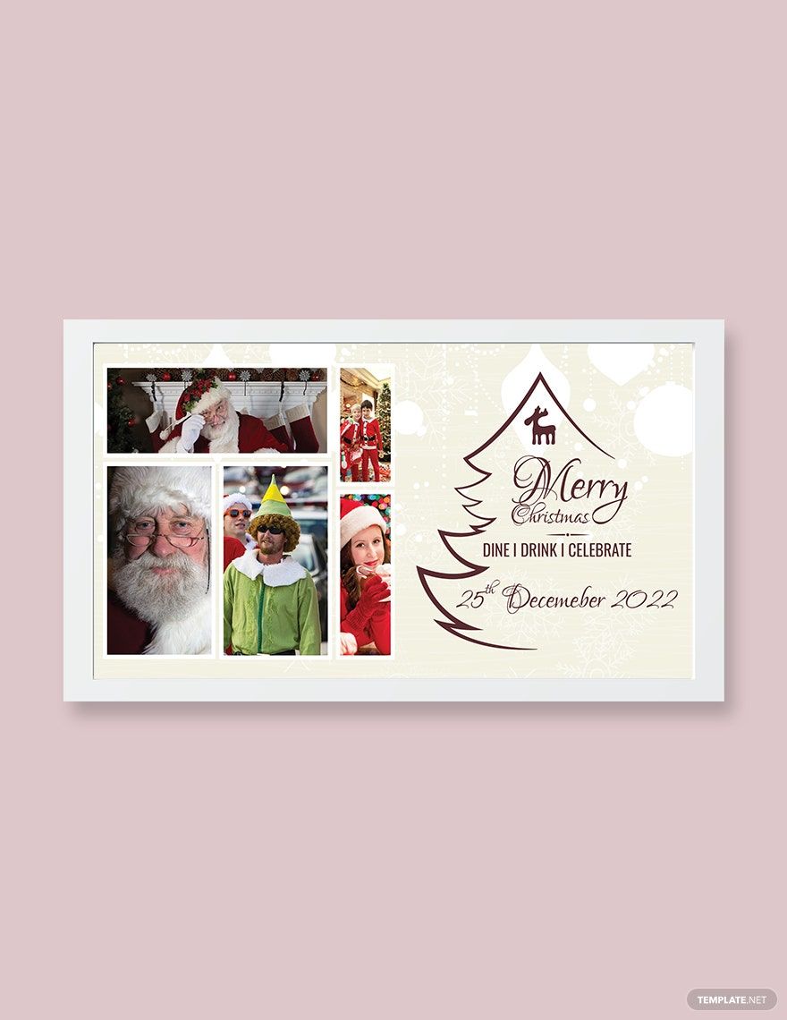 Free Modern Christmas Photo Card Template