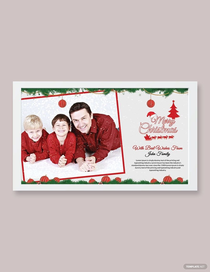 Free Christmas Wishes Photo Card Template
