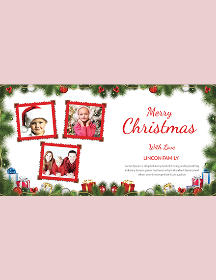 Creative Christmas Photo Card Template