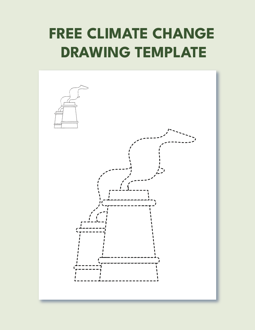 Climate Change Drawing Template