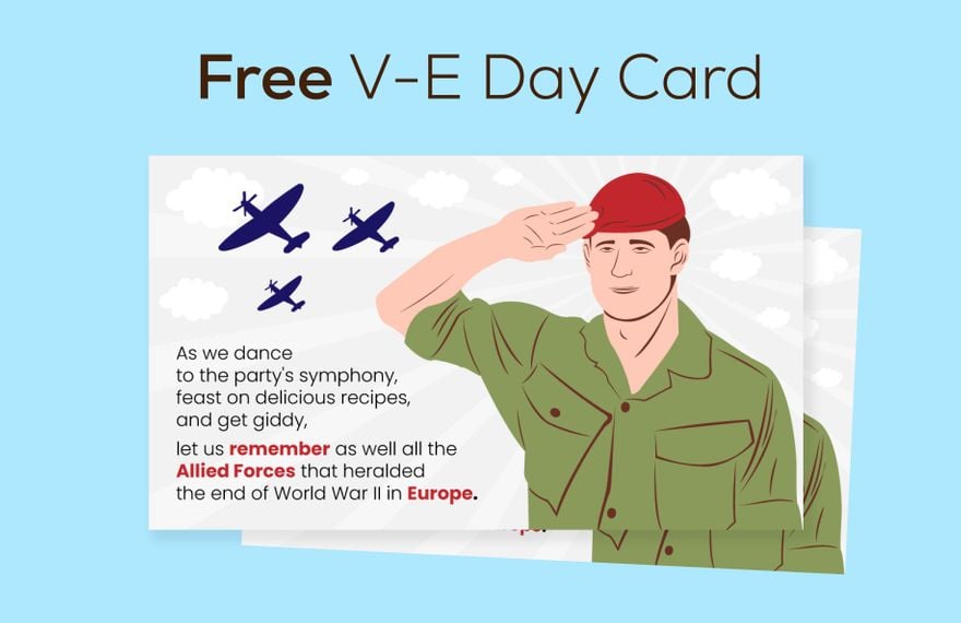 V-E Day Card