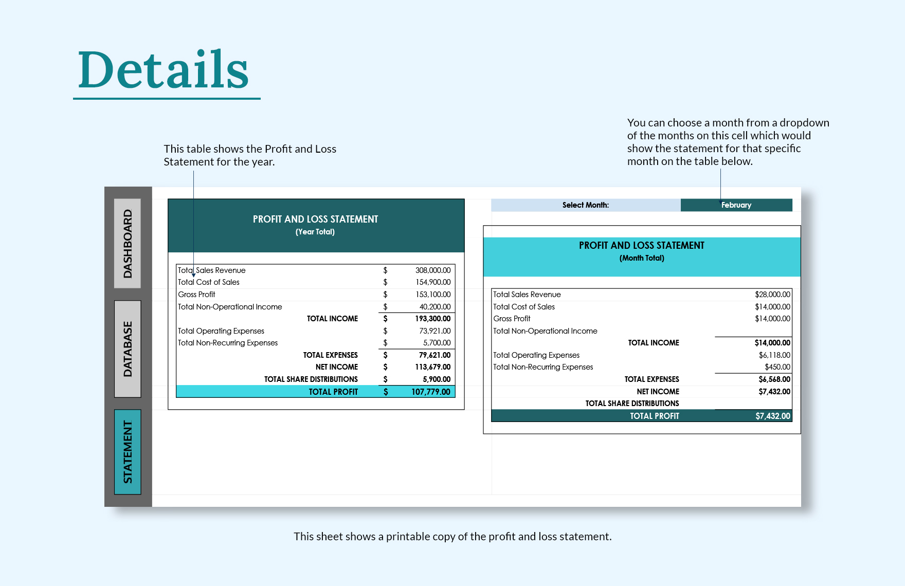 Profit and Loss Template - Download in Excel, Google Sheets | Template.net