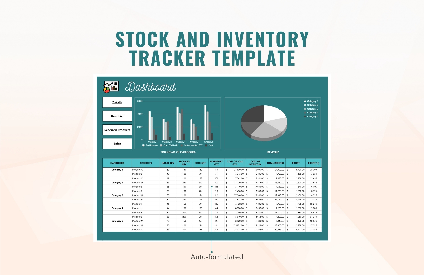 Stock and Inventory Tracker Template