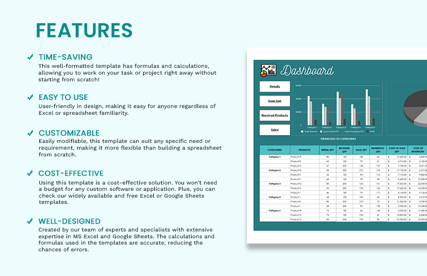 Stock and Inventory Tracker Template