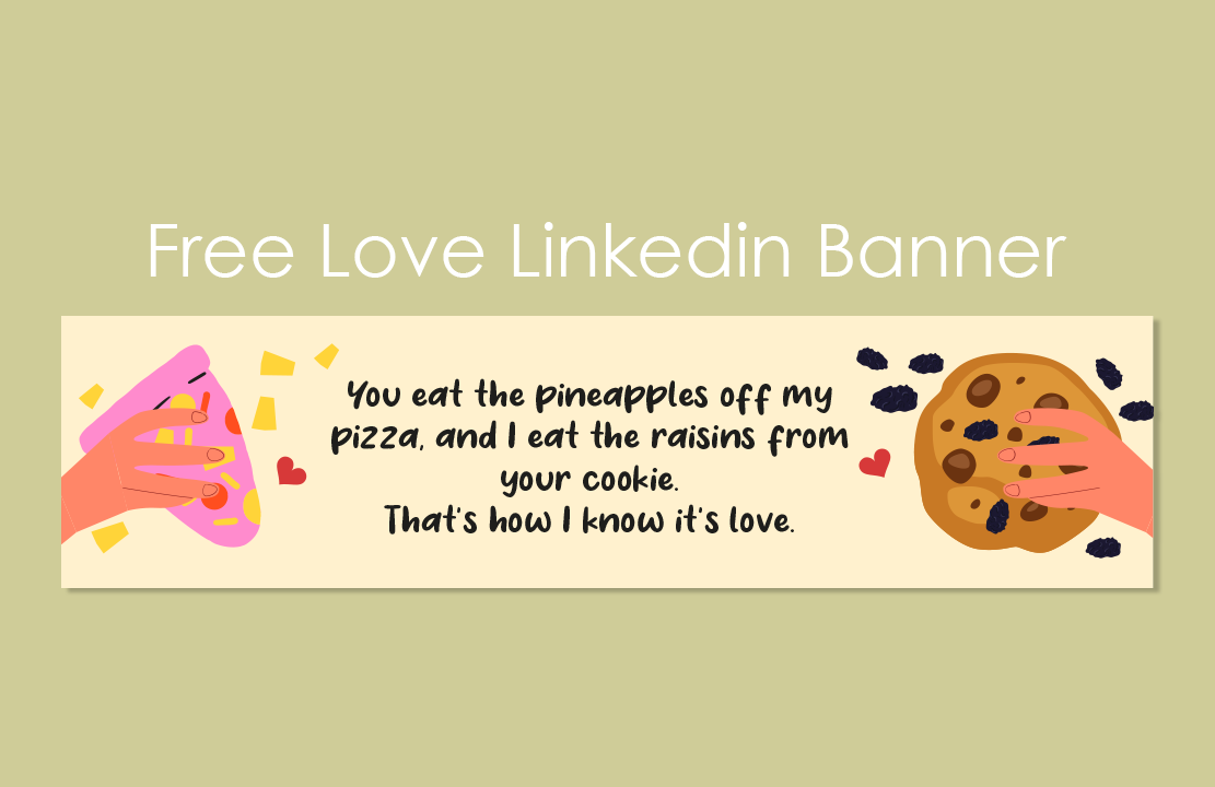 Free Love Linkedin Banner in Illustrator, PSD, EPS, SVG, JPG, PNG