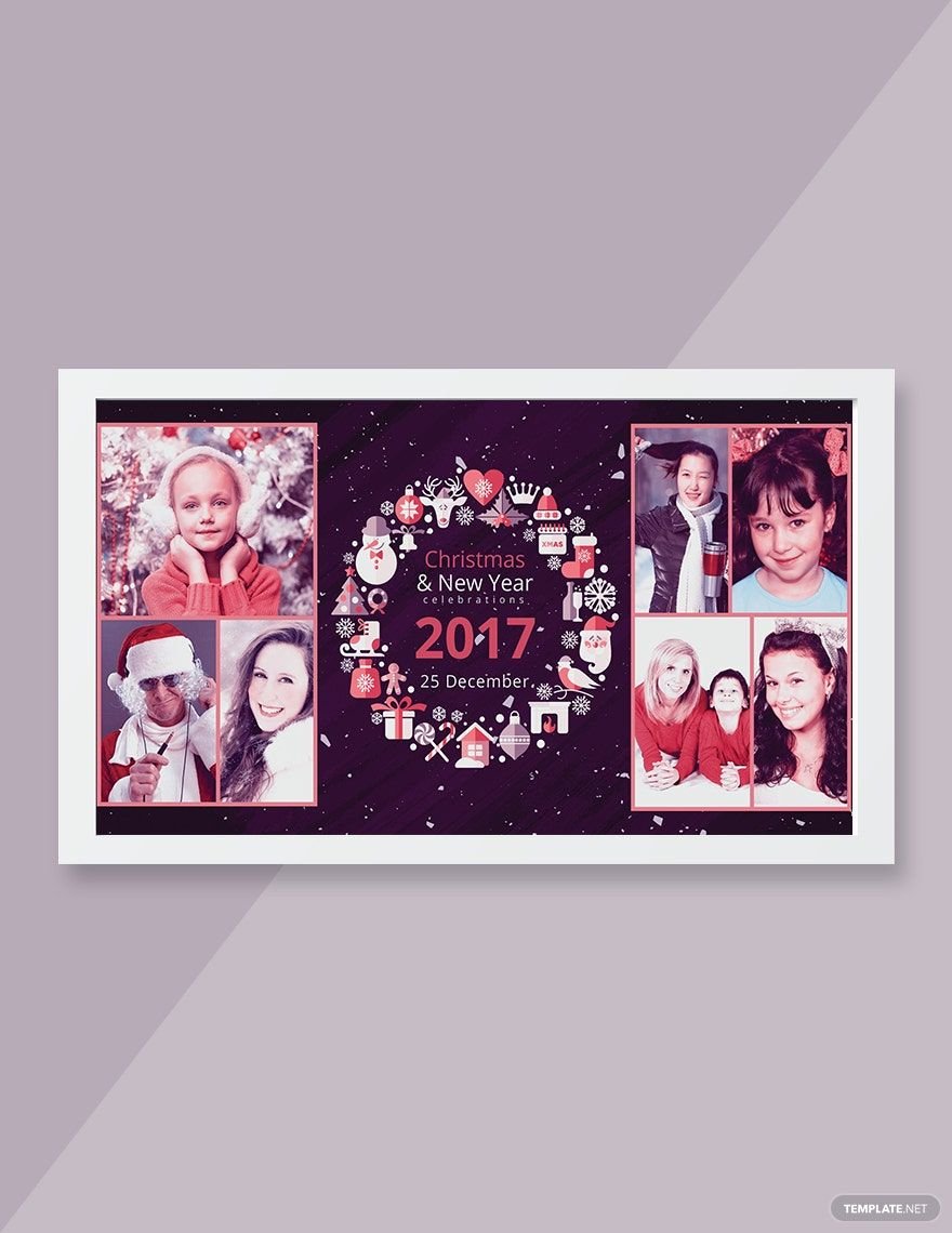 Free Merry Christmas Photo Card Template