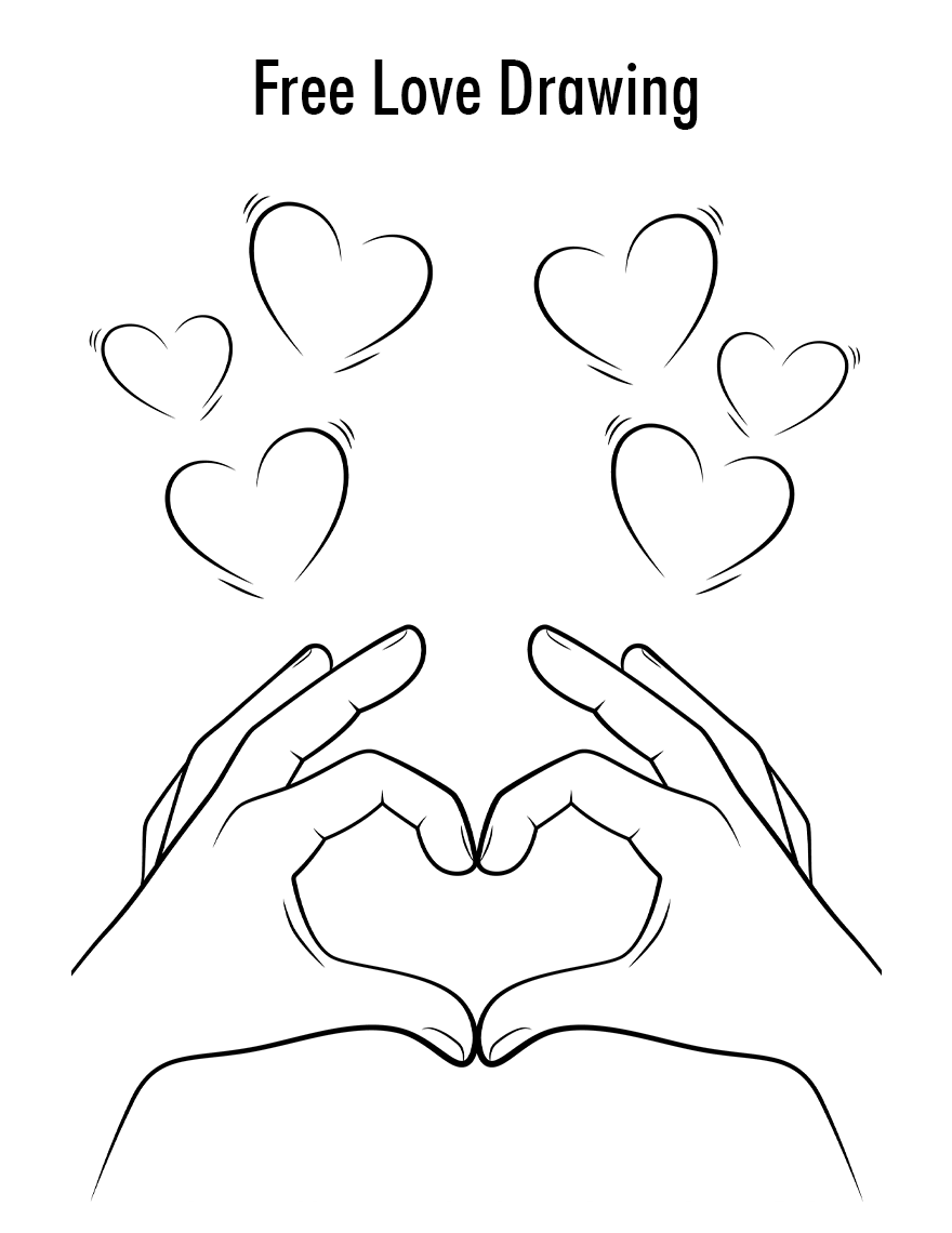 Free Love Drawing in PDF, Illustrator, PSD, EPS, SVG, JPG, PNG