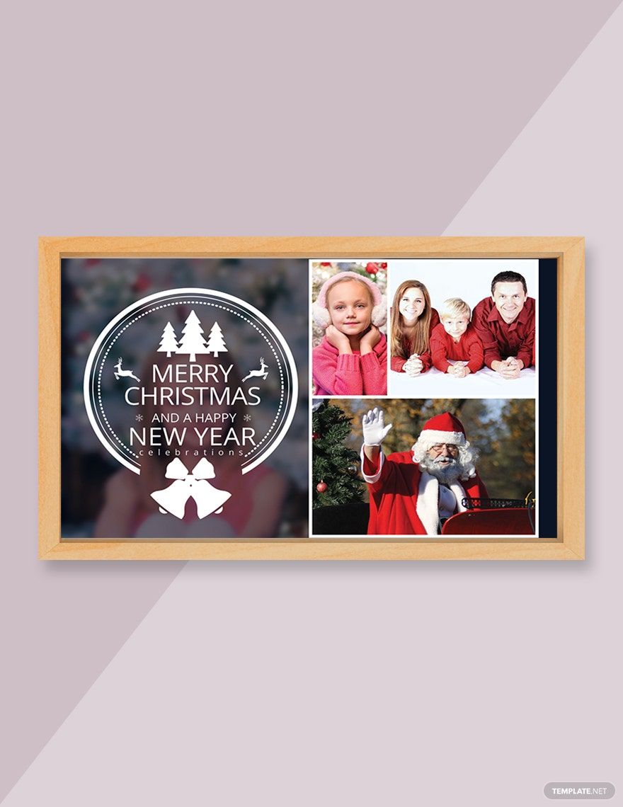 Free Christmas Family Photo Card Template