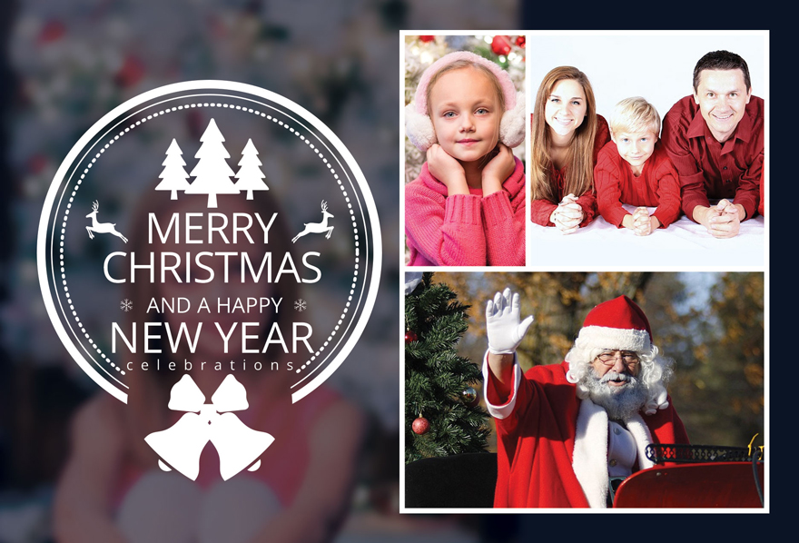 Christmas Family Photo Card Template