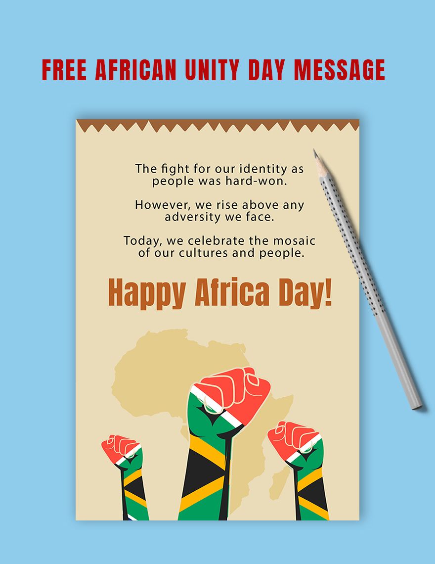 African Unity Day Message 